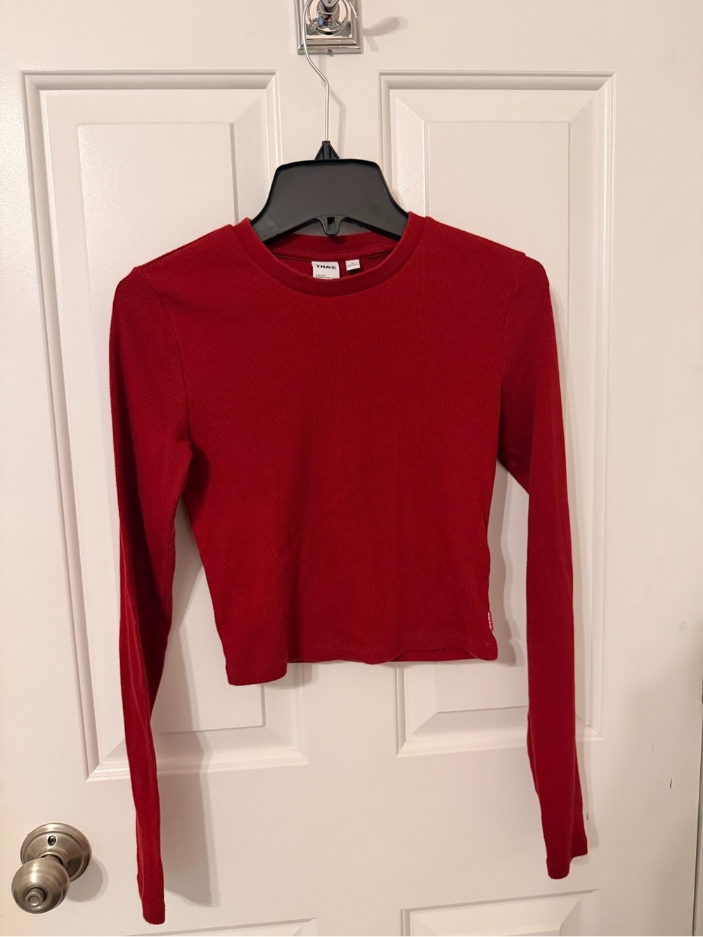 Aritzia TNA Red Long-sleeve Top